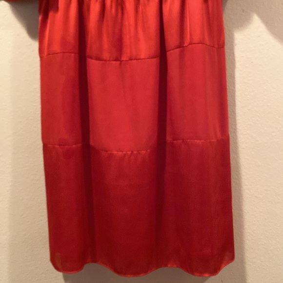 Womens Size 8 Vince Camuto Red/Orange Mid-Dress - Picture 6 of 8